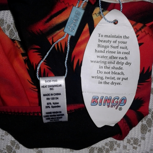 BINGO bikini red with palm trees - Picture 5 of 5